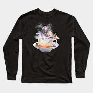 Dreamlike surreal fantasy of a cup of tea Long Sleeve T-Shirt